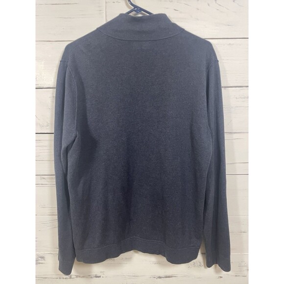 Banana Republic Full Zip Sweater Jacket Men’s Size Small Blue Mock Neck Collar - Picture 7 of 7